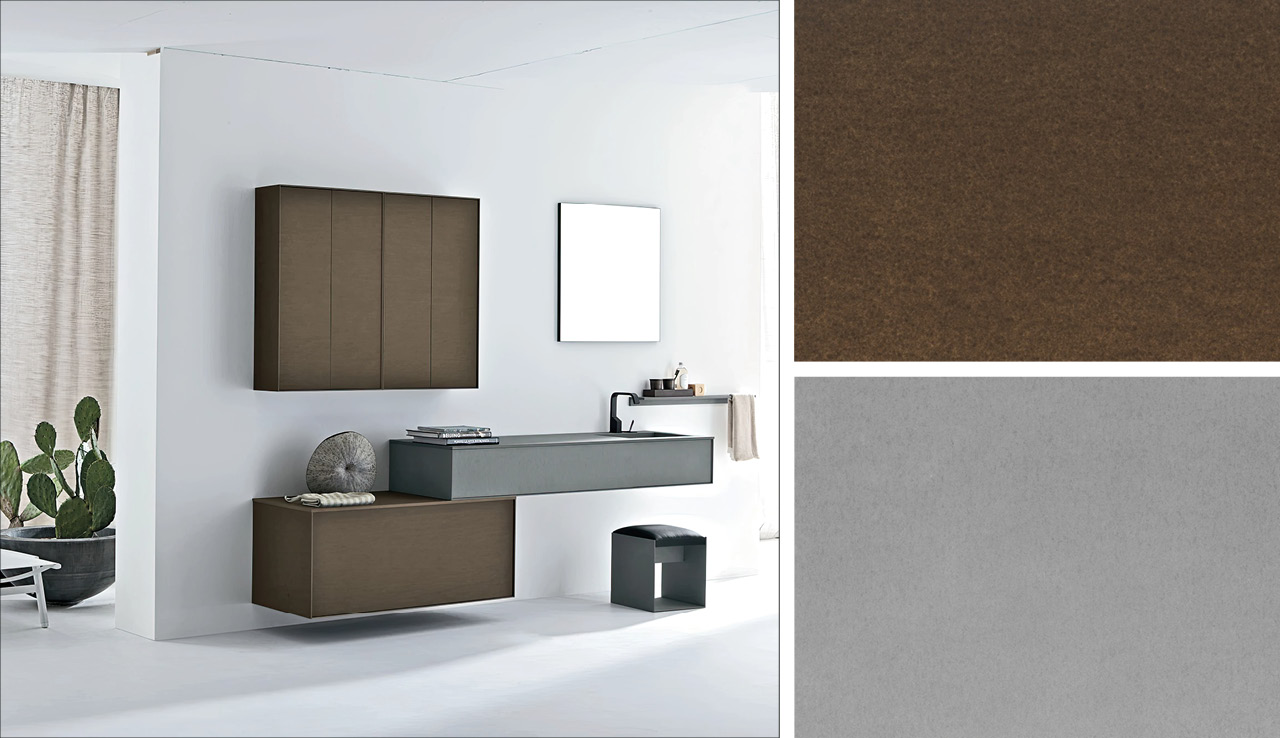 Altamarea Bathroom met PaperStone Sienna en Pewter